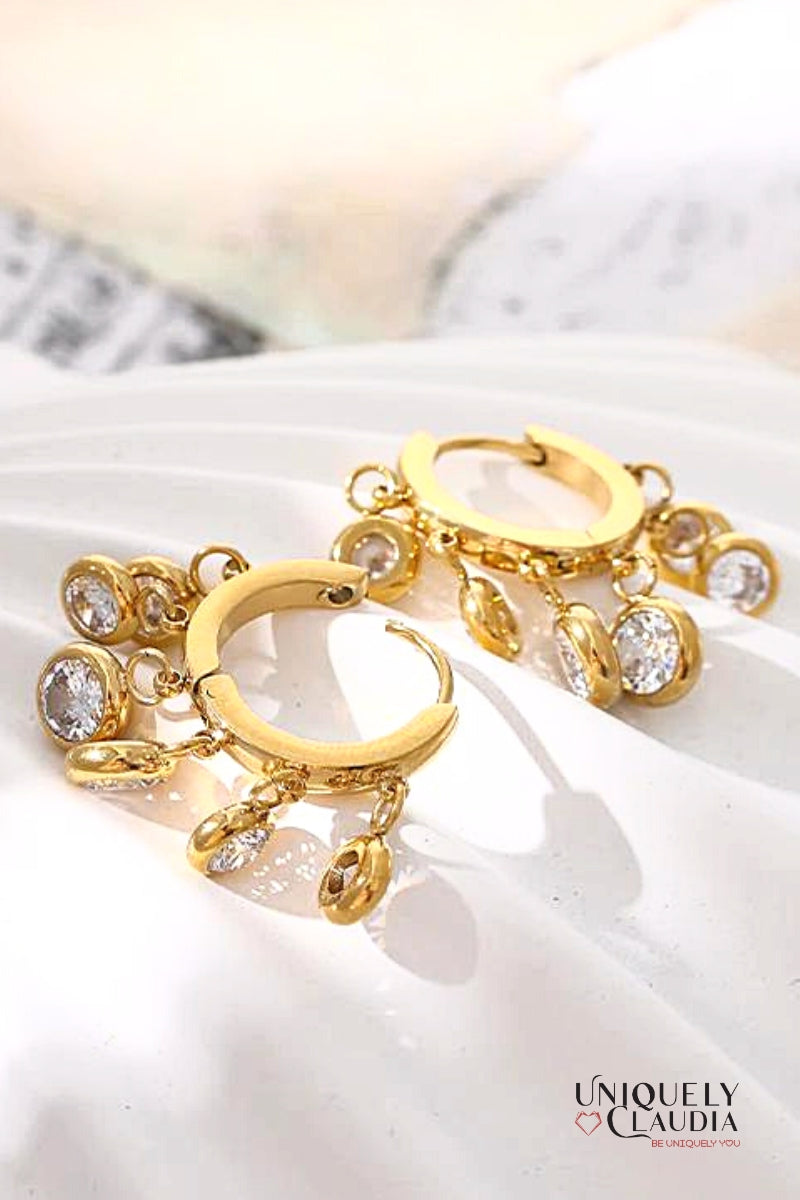 Women's Earrings | Twinkle Drop Stainless Steel Earrings | Uniquely Claudia Boutique