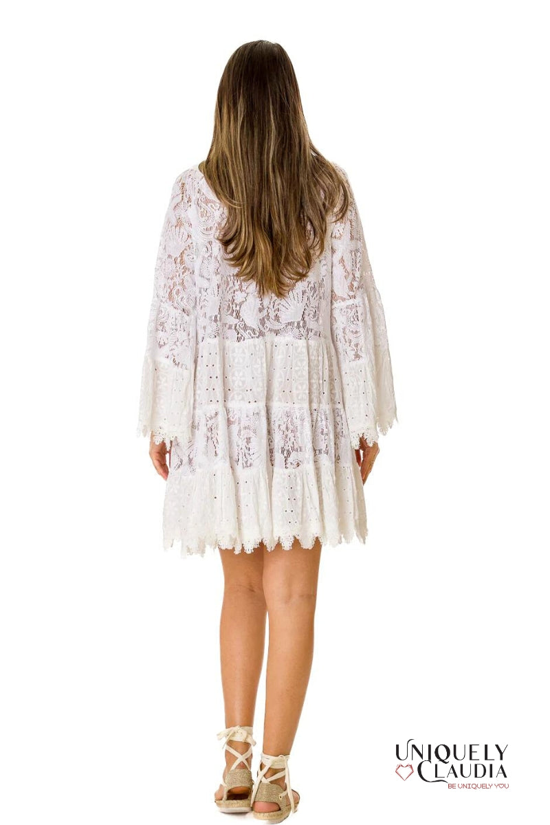 Resort Wear | Ximena Lace Summer Cover Up Dress | Uniquely Claudia Boutique