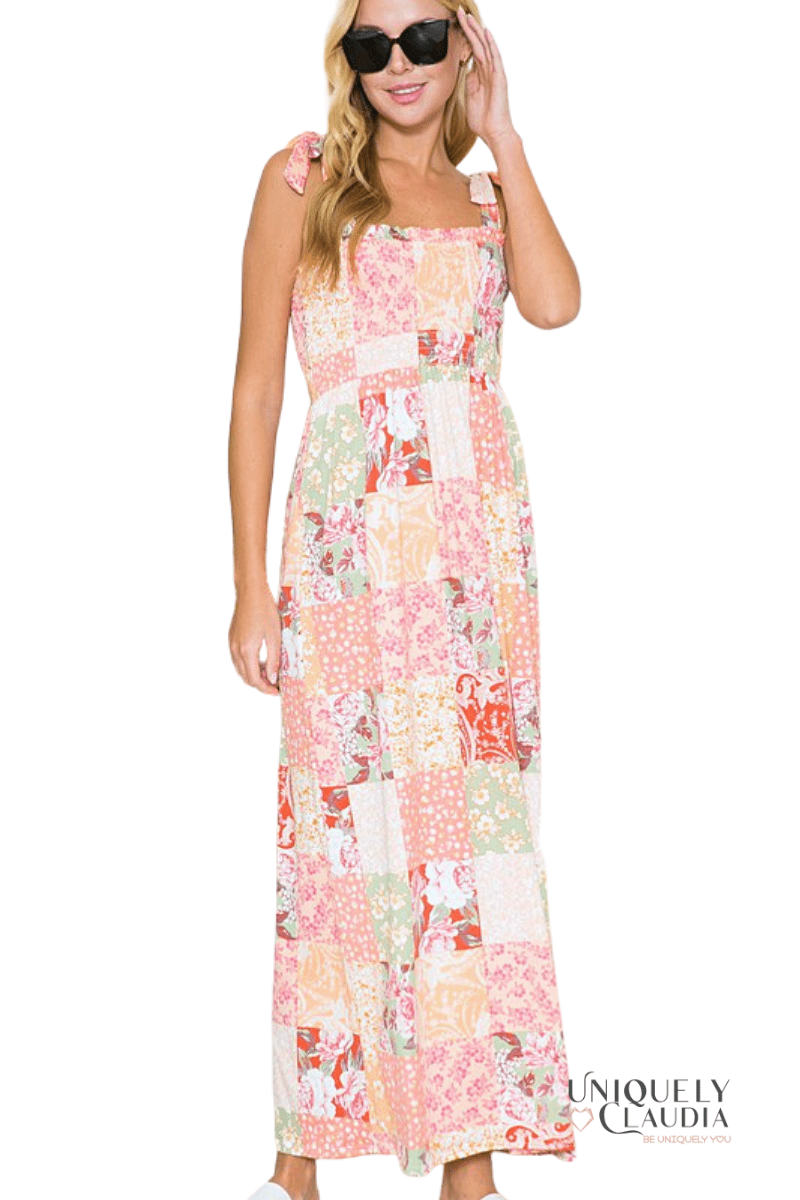 Annette Color-Block Empire Maxi Dress - UNIQUELY CLAUDIA