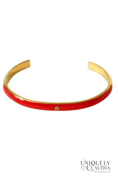 Women's Bracelets | Kira Stainless Steel and Enamel Stacking Cuff Bracelet | Uniquely Claudia Boutique