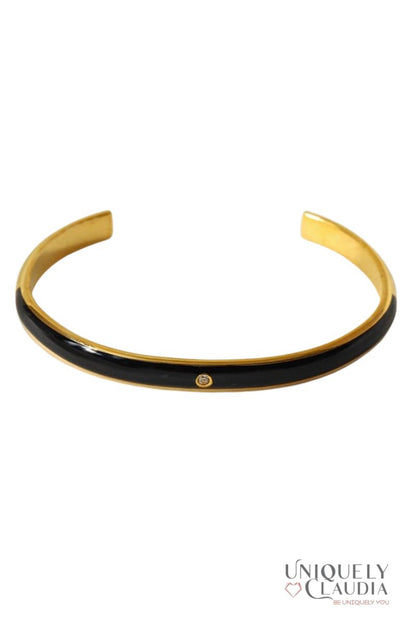 Women's Bracelets | Kira Stainless Steel and Enamel Stacking Cuff Bracelet | Uniquely Claudia Boutique