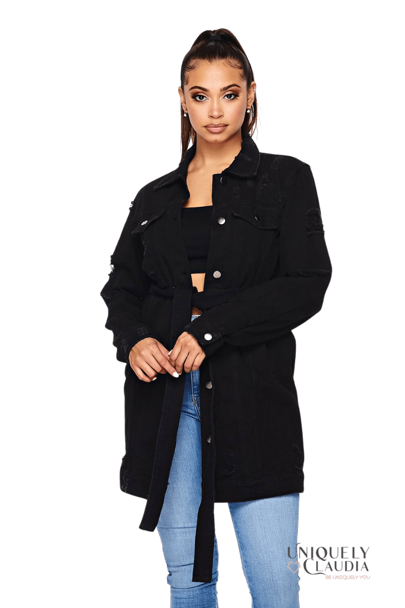 EDGY PLUS: Fashion Tour Denim Jacket | Uniquely Claudia Boutique