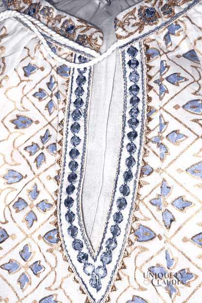 Luxury Resort Wear | Ivanna Embellished Tunic Dress | Uniquely Claudia Boutique