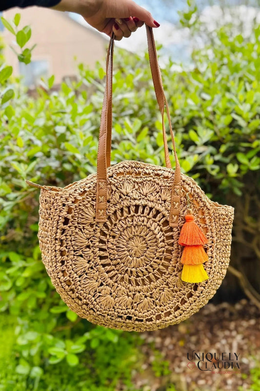 Beach Bag | Marco Island Tan Beach Bag | Uniquely Claudia Boutique