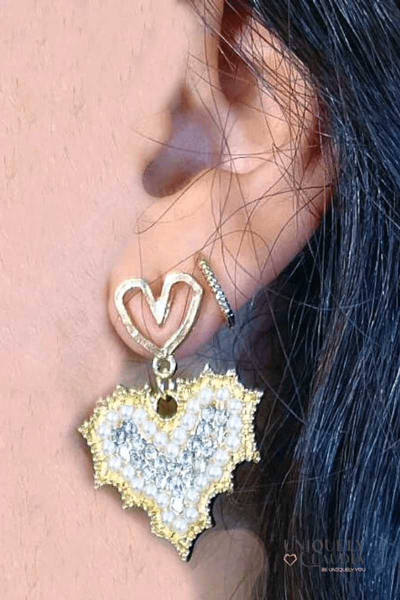 Hearts Holding Hearts Earrings - UNIQUELY CLAUDIA