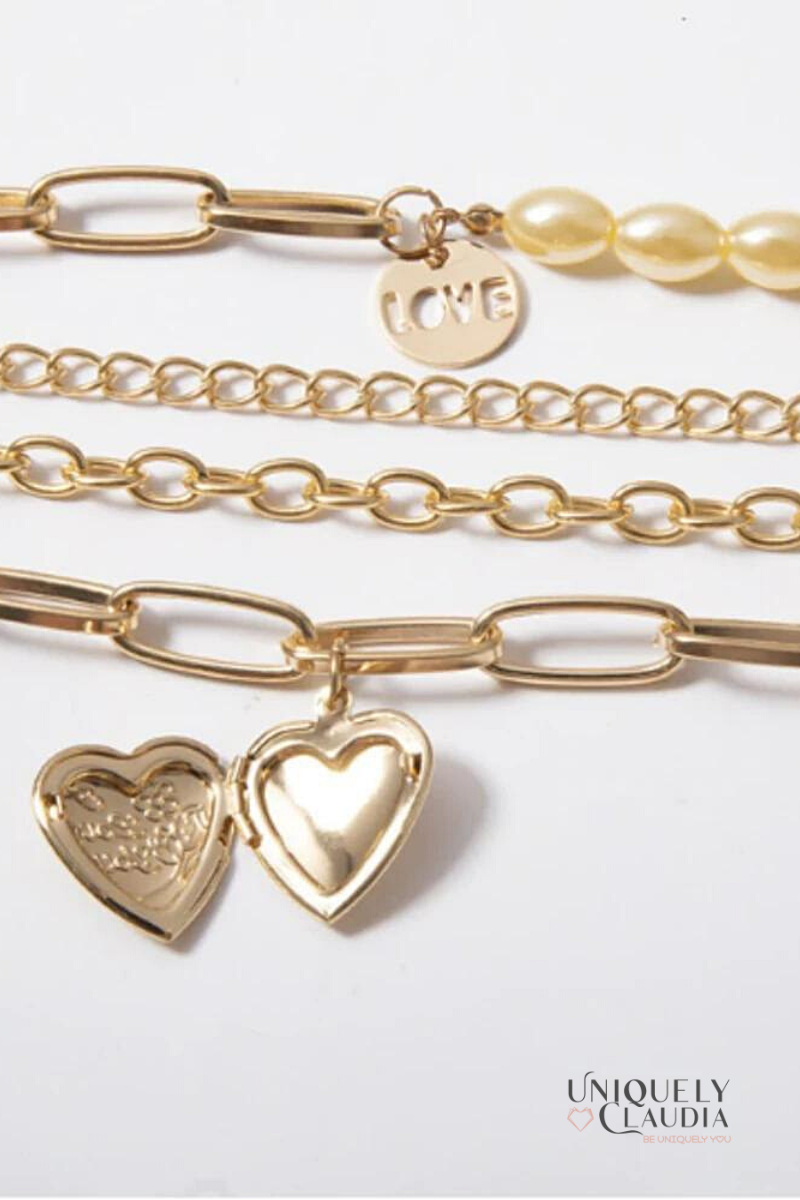 Multi-Layer Heart Locket Necklace - UNIQUELY CLAUDIA