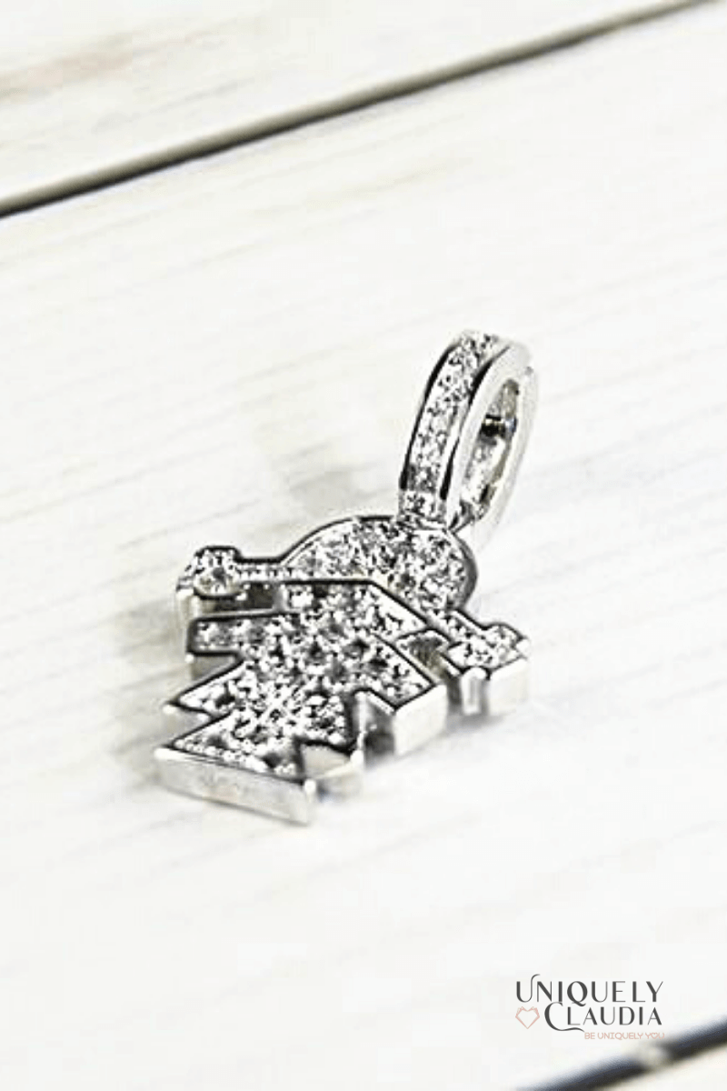 Stainless Steel Daughter Love Pave Necklace - UNIQUELY CLAUDIA