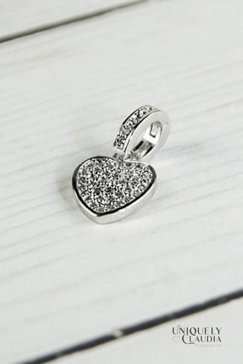 Stainless Steel Pave Heart Necklace - UNIQUELY CLAUDIA