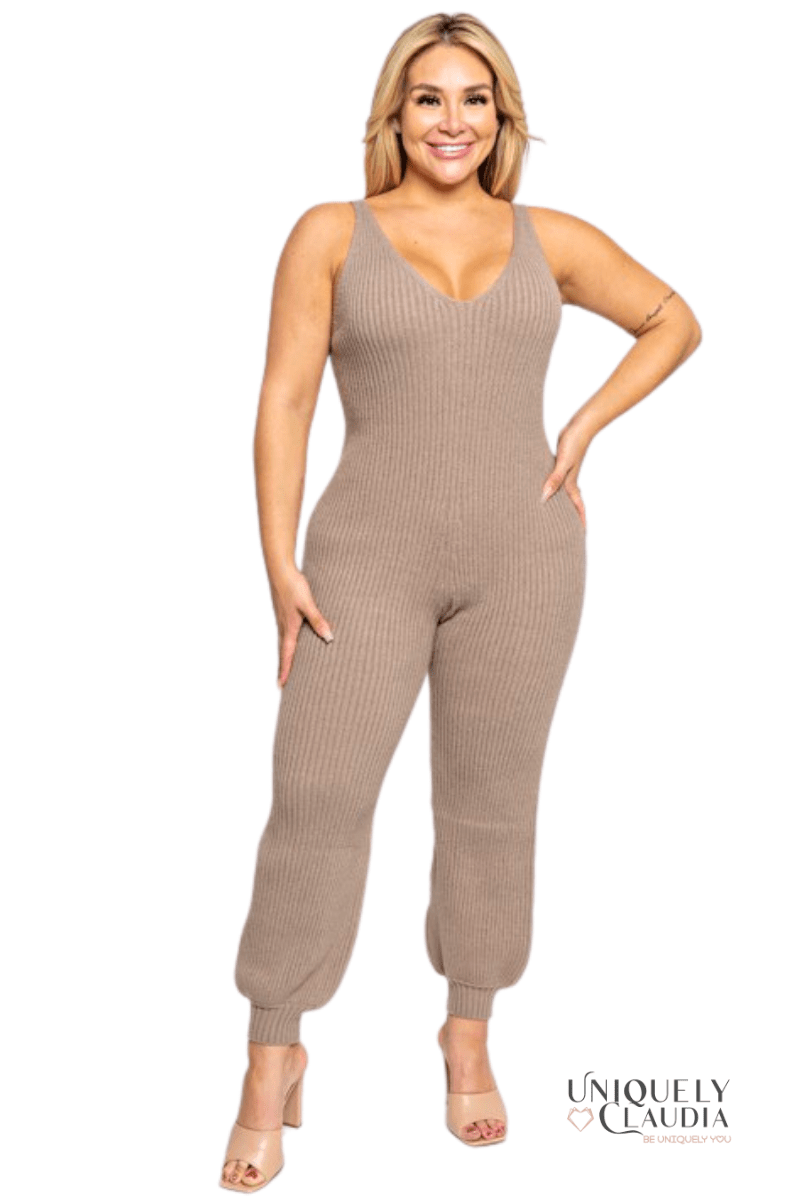 EDGY PLUS: Katrina Sweater Jumpsuit and Duster Set - UNIQUELY CLAUDIA