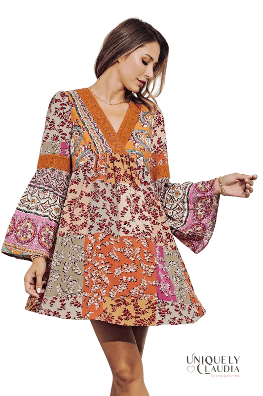 Danielle Colorblock A-Line Dress - UNIQUELY CLAUDIA