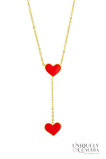 Women's Necklaces | Full of Love Hearts Stainless Steel Necklace | Uniquely Claudia Boutique