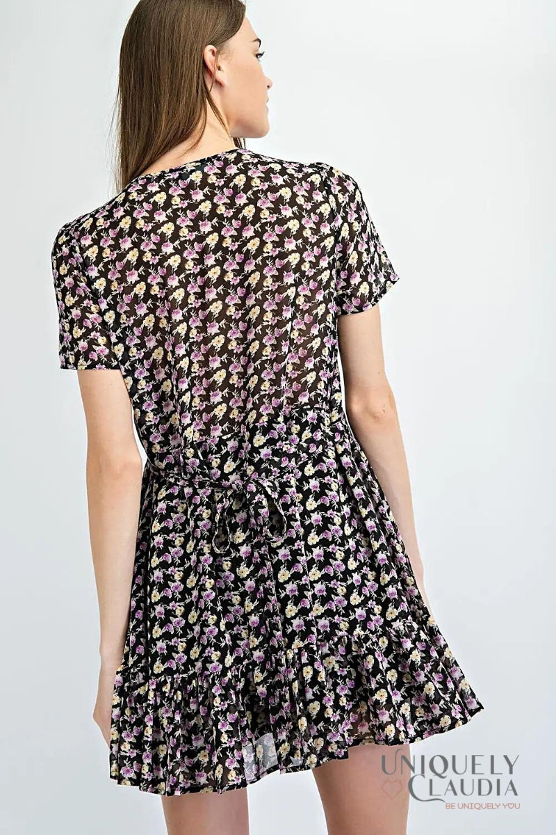 Women's Dresses | Jennie Floral Baby Doll Ruffle Mini Dress | Uniquely Claudia Boutique