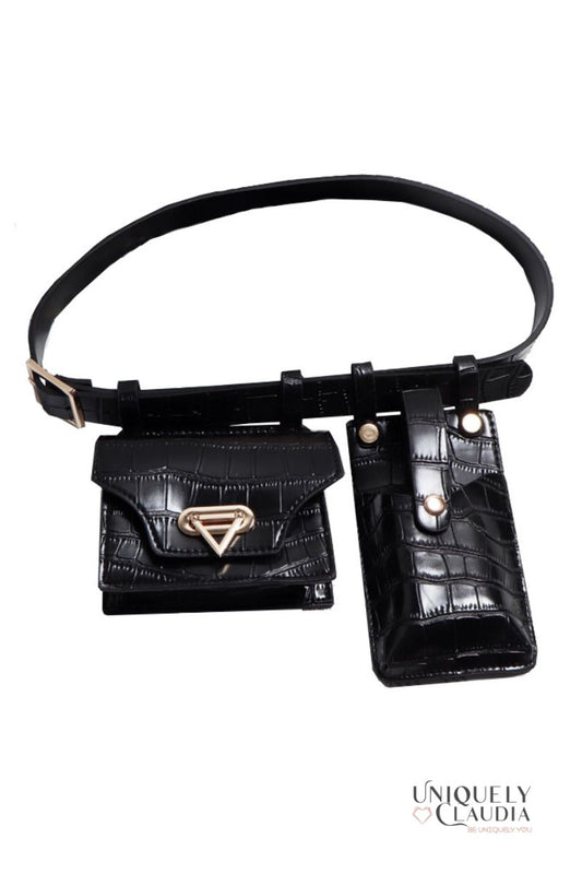 All in The Details Croc Texture Crossbody and Belt Bag | Uniquely Claudia Boutique