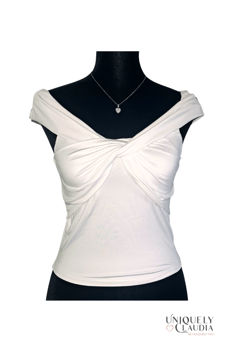 Marylin Off-Shoulder White Top - UNIQUELY CLAUDIA