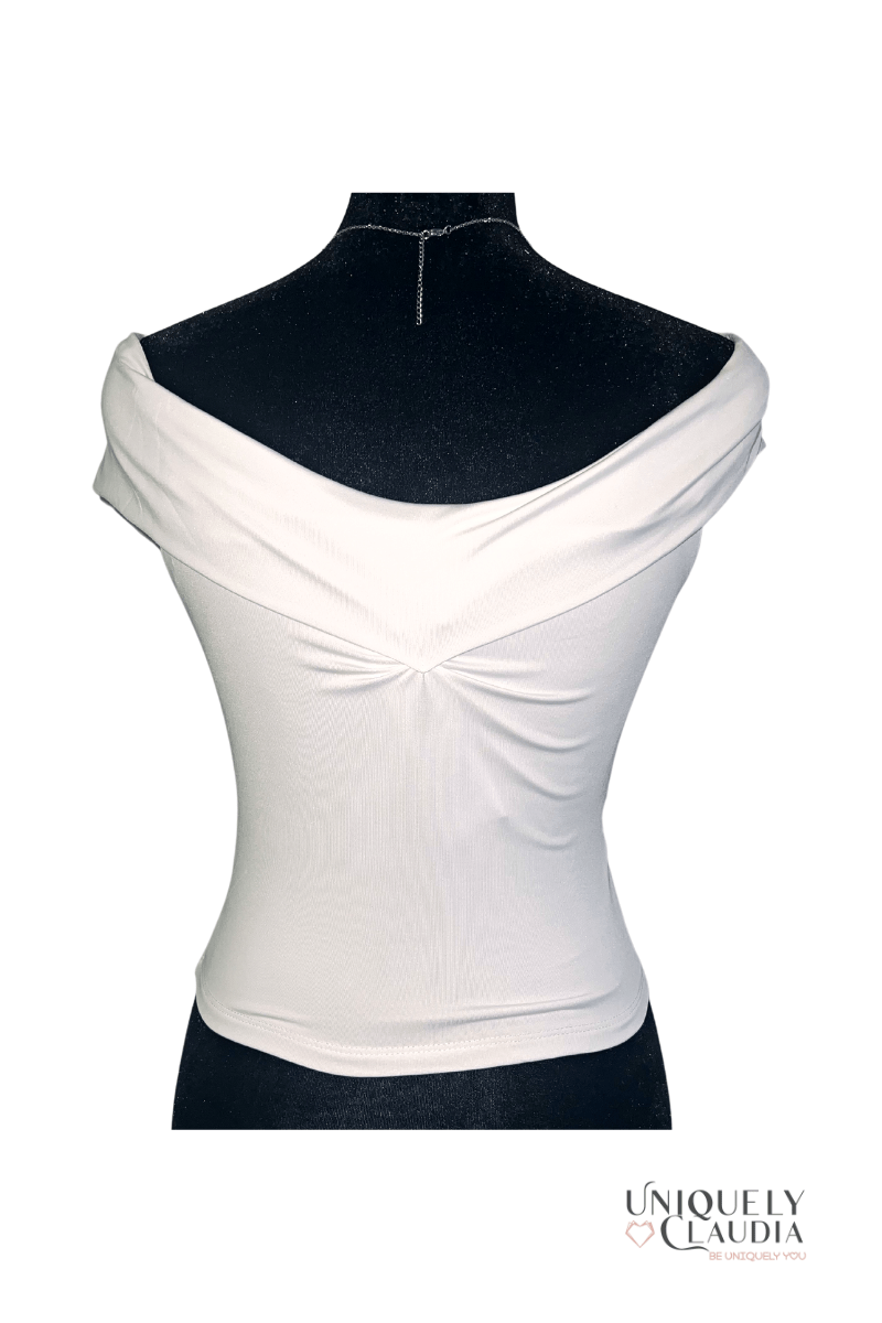 Marylin Off-Shoulder White Top - UNIQUELY CLAUDIA