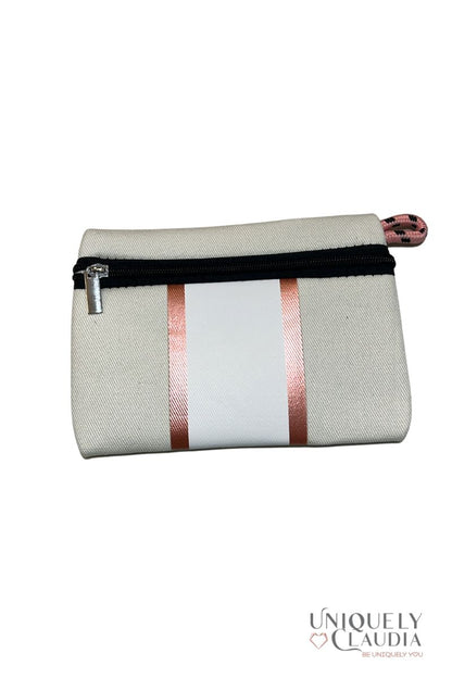 Women's Handbags | Ava Off-White with Rose Gold Accents Tote Bag | Uniquely Claudia Boutique