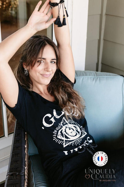 Women's Tshirts | Good Vibes Only Tee | Uniquely Claudia Boutique