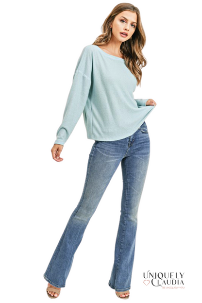  Alexia Pullover Open-Back Sweater | Uniquely Claudia Boutique