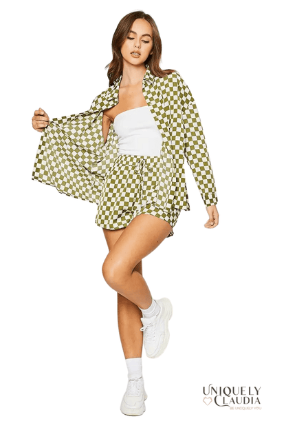 Fiorella Checkered Blouse - UNIQUELY CLAUDIA