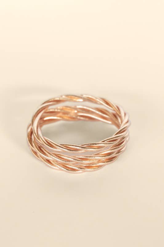Kumali Gołd Leaf Twist Bracelet | Uniquely Claudia Boutique 