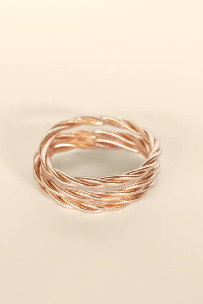 Kumali Gołd Leaf Twist Bracelet | Uniquely Claudia Boutique 
