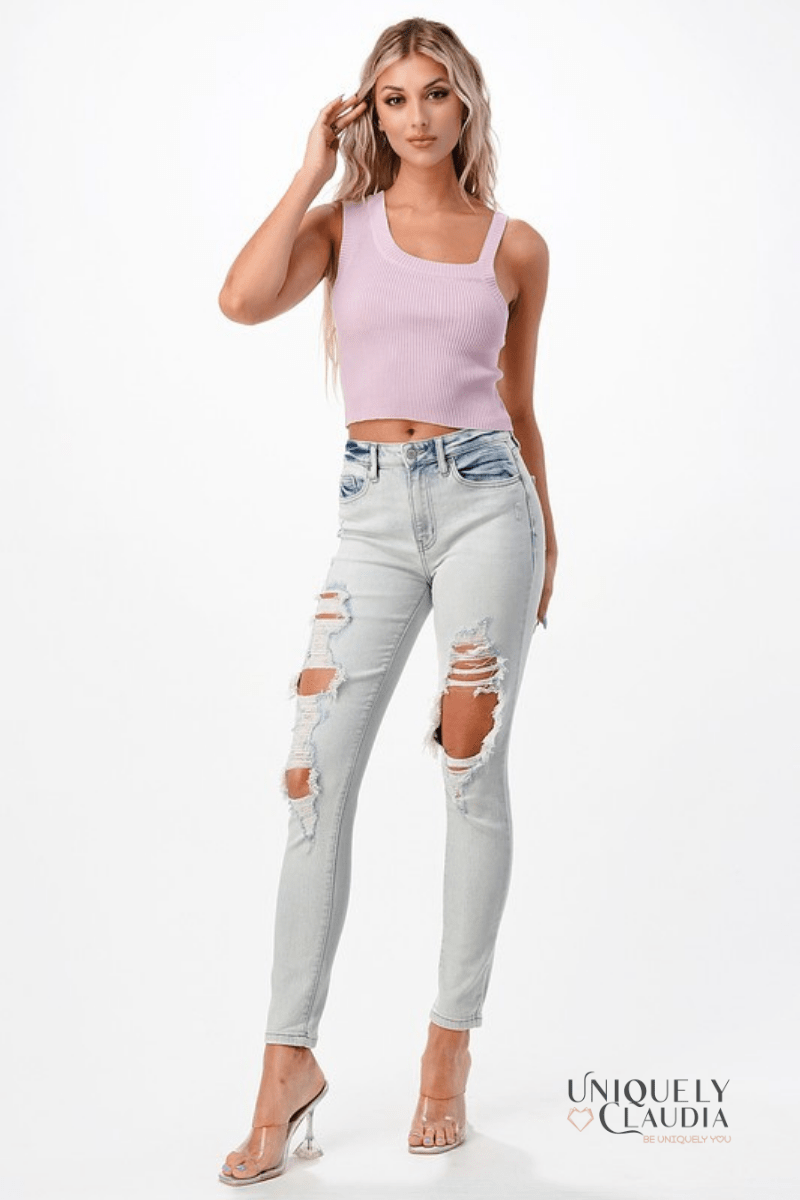 Sarah Crop Tank Top - UNIQUELY CLAUDIA