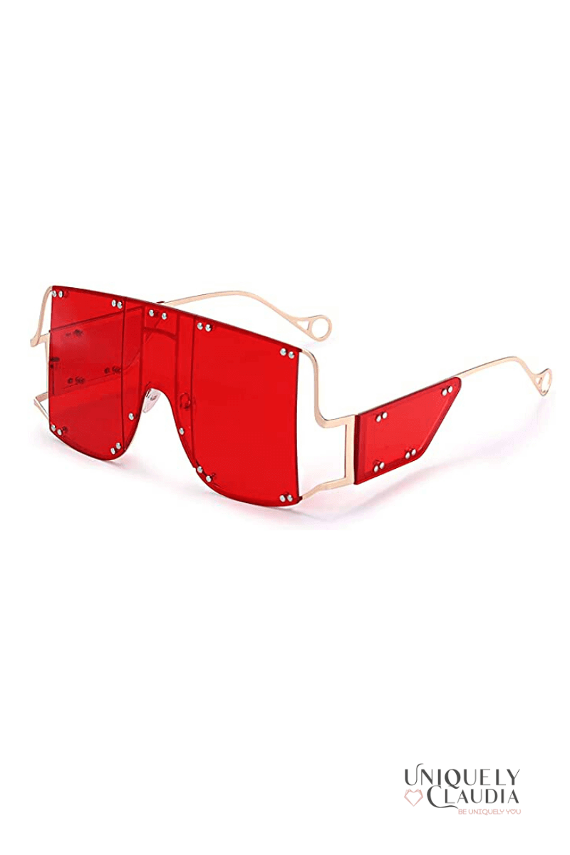 Ava Fashion Oversized Vintage Sunglasses + FREE Chain - UNIQUELY CLAUDIA