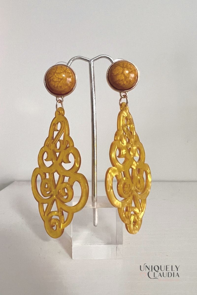 Marrakesh Lucite Fashion Earrings | Uniquely Claudia